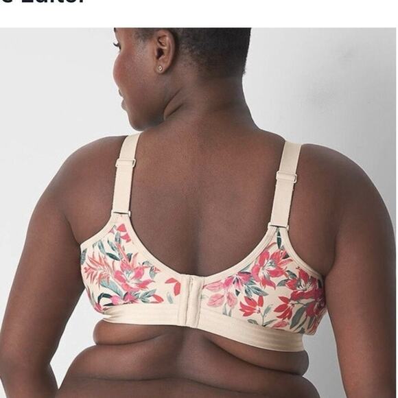 NWT Lane Bryant Cacique Floral Cotton Unlined No-Wire Bra size 42C - Picture 2 of 7
